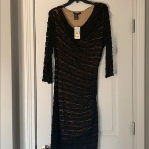 NWT black lace 3/4 sleeve dress